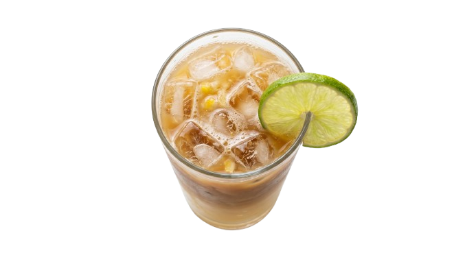 Iced coffee lemonade served over ice