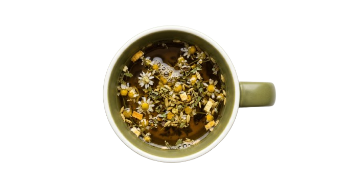 A warm cup of herbal tea